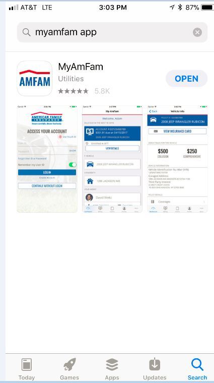 Logo for MyAmfam App