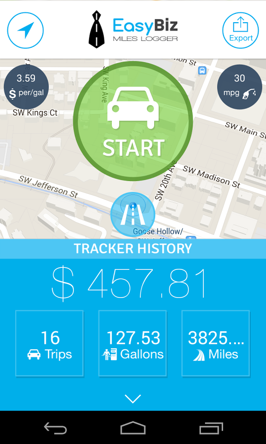 Logo for EasyBiz - Mileage Tracker & Expense Log